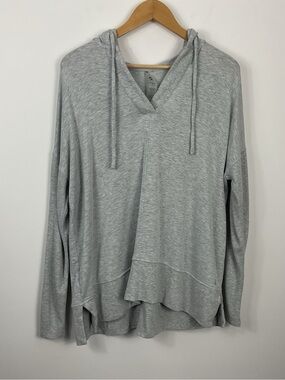 Lou & Grey V Neck Lightweight Hoodie Womens Size Small